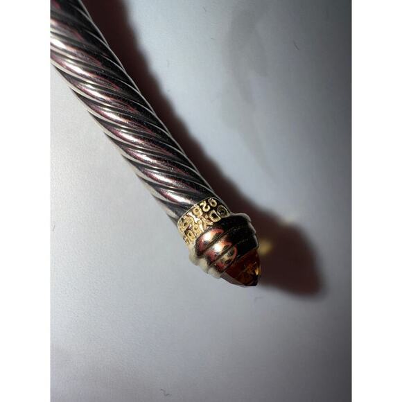 David Sterling Silver with Gold Accents Yurman Bracelet - Picture 3 of 5